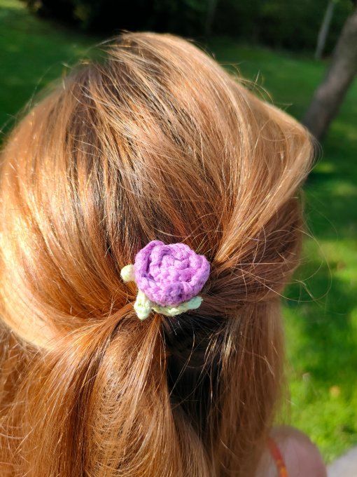 Epingle cheveux petite rose